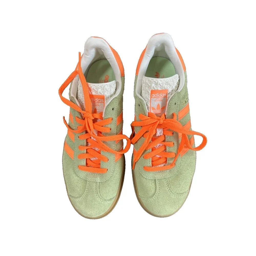 Adidas Women's Gazelle Bold Green Spark/Screaming Orange Size US 7 Model IH7495